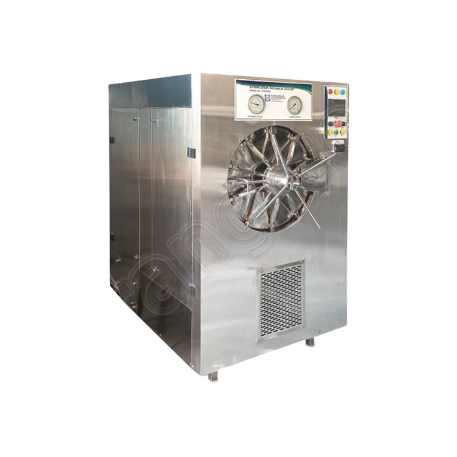 HORIZONTAL CYLINDRICAL DOUBLE DOOR AUTOCLAVE