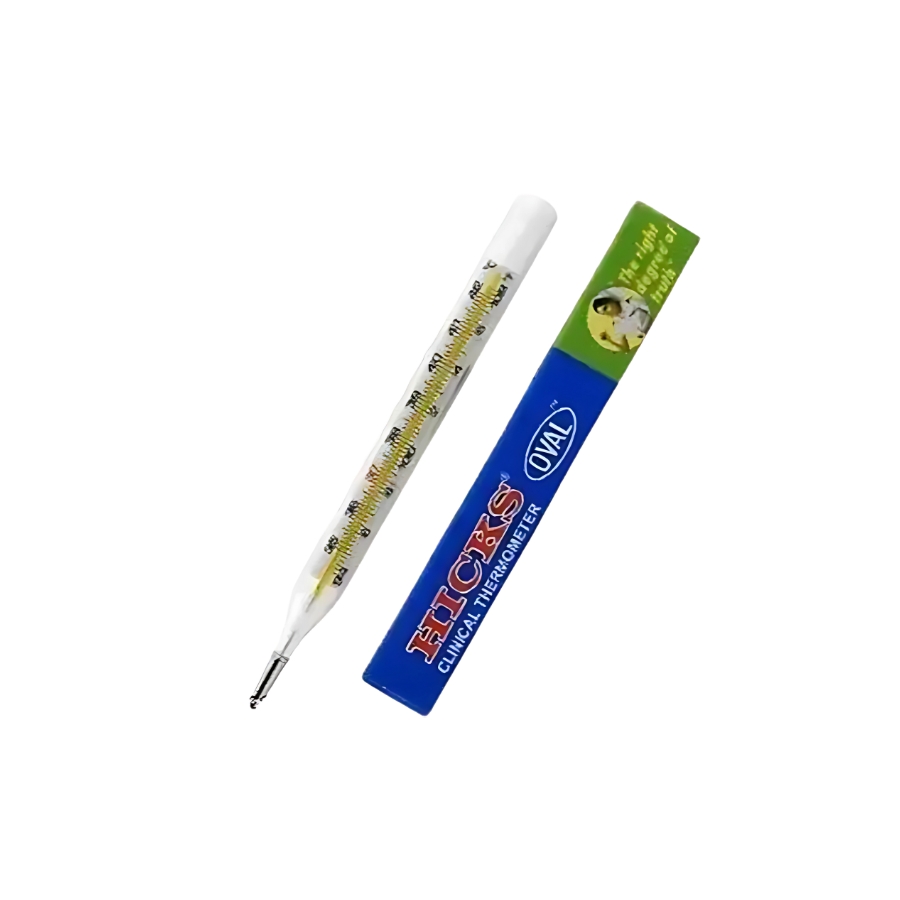 HICKS OVAL MERCURY TYPE THERMOMETER